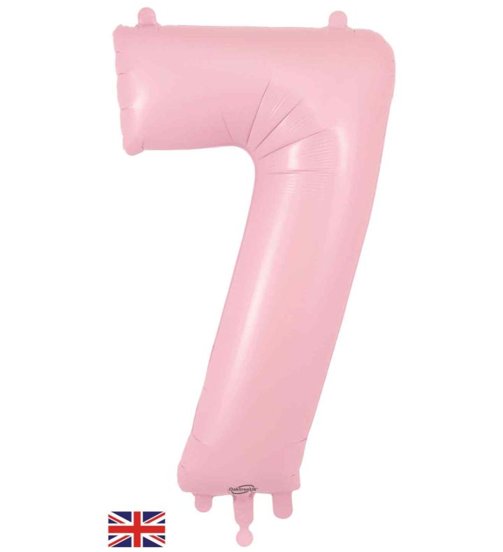 34" Matte Pink 7 Oaktree Foil Balloon