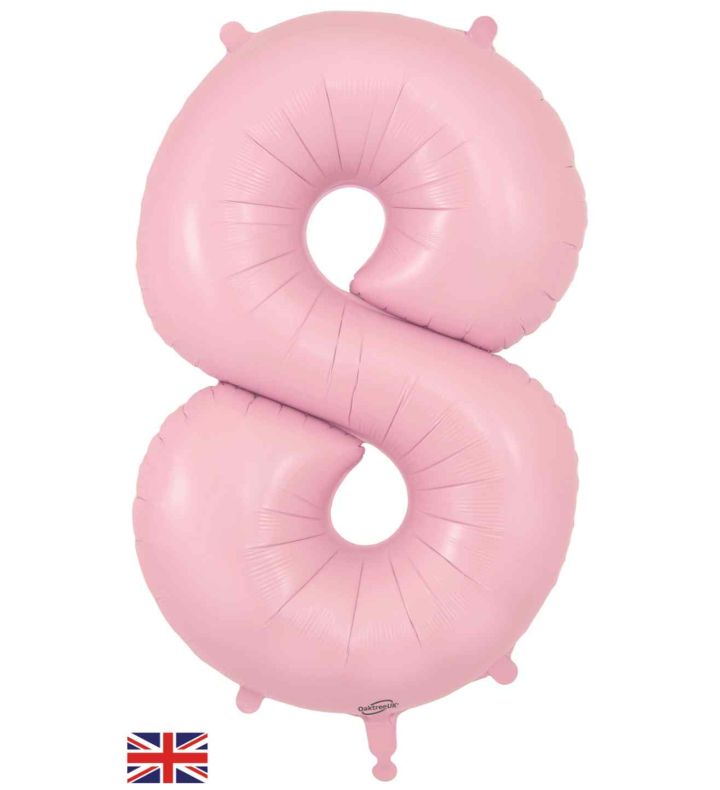 34" Matte Pink 8 Oaktree Foil Balloon