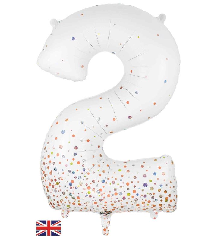 34" Sparkling Fizz Holographic Rose Gold 2 Oaktree Foil Balloon