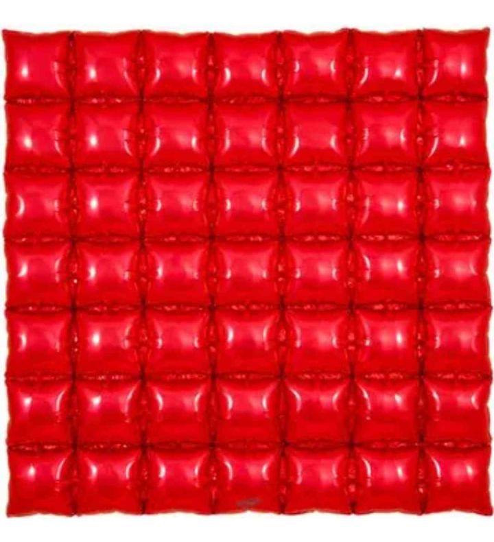 Red 7x7 Waffle Foil Balloon