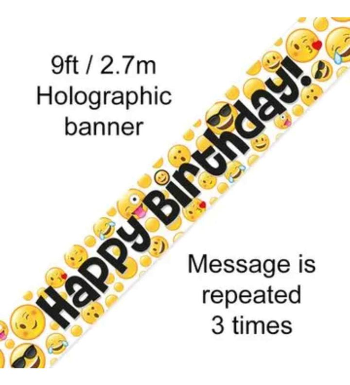 Emoji Happy Birthday Banner