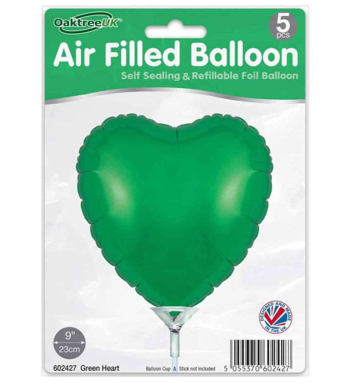 9" Oaktree Green Heart 5pc