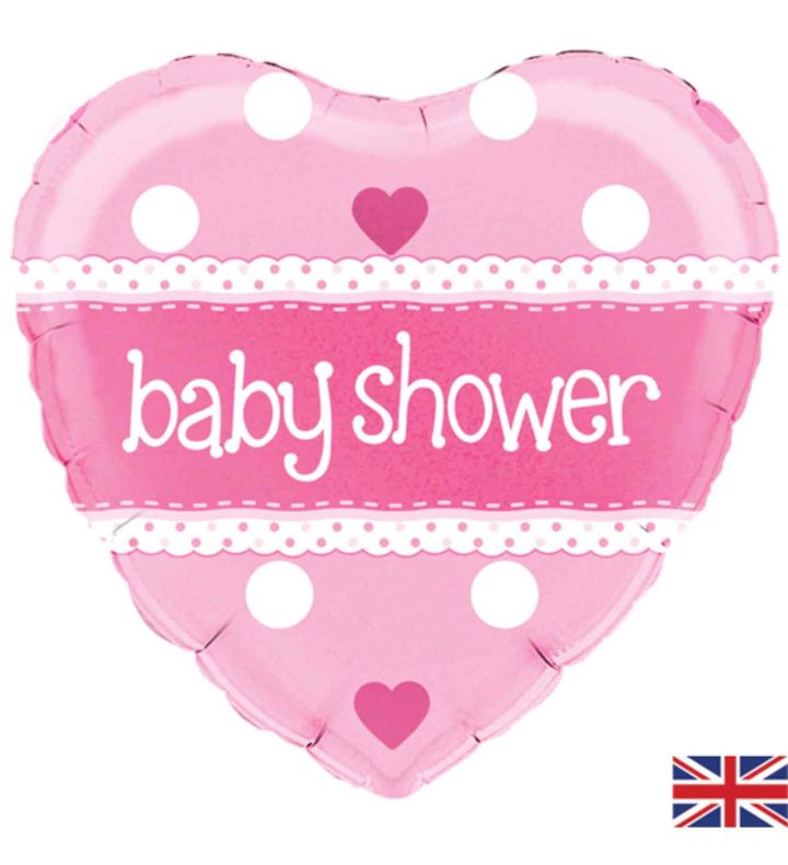 18" Oaktree Baby Shower Pink Heart