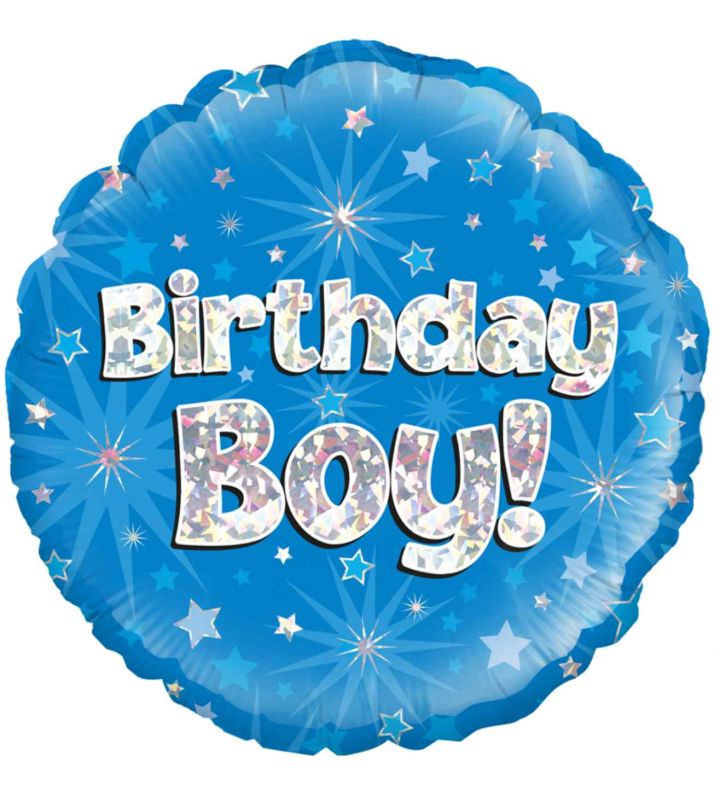 18" Oaktree Birthday Boy Blue Round