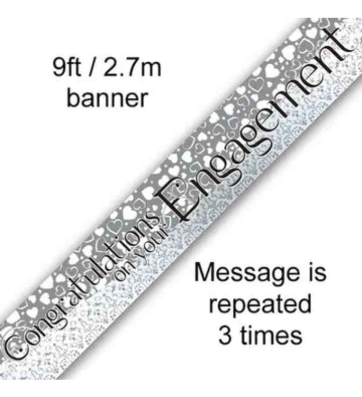 Congratulations On Your Engagement Foil Banner