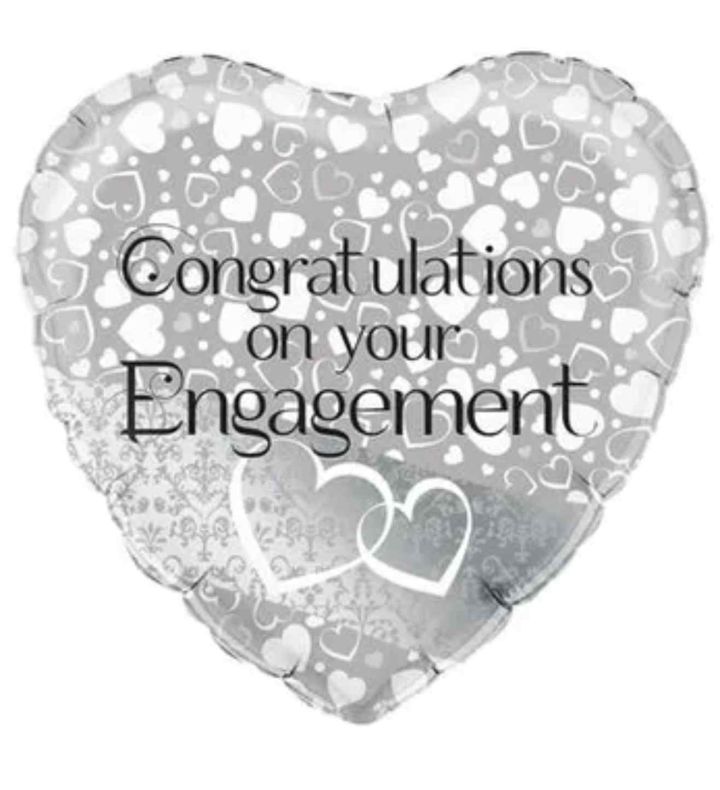 18" Entwind Engagement Heart Foil Balloon