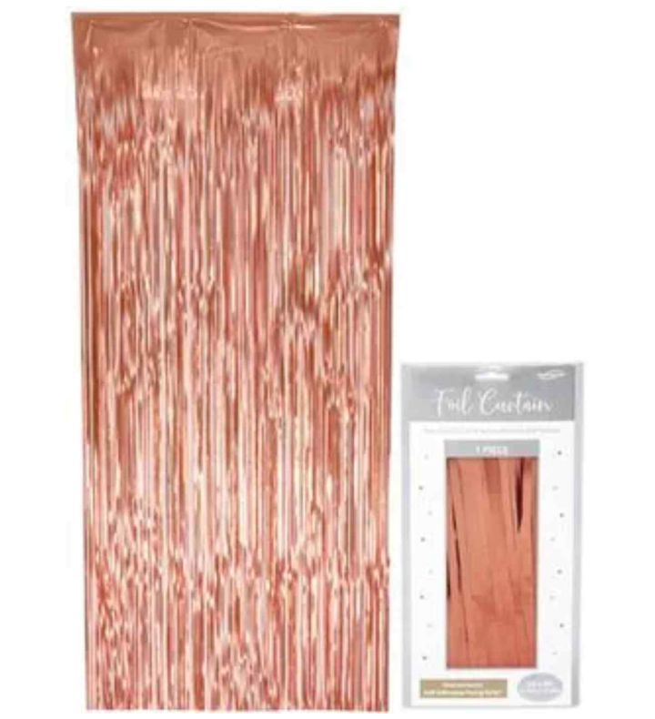 Matte Metallic Rose Gold Door Curtain 09. x 2.4m