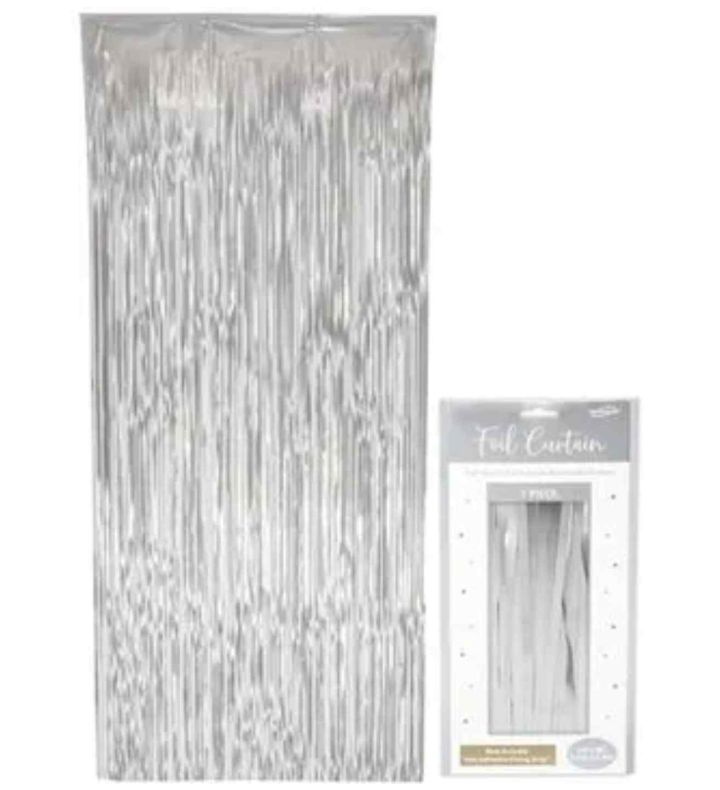 Matte Metallic Silver Door Curtain 09. x 2.4m