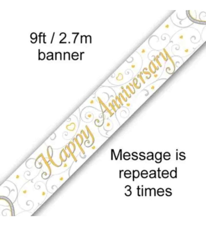 Happy Anniversary Foil Banner