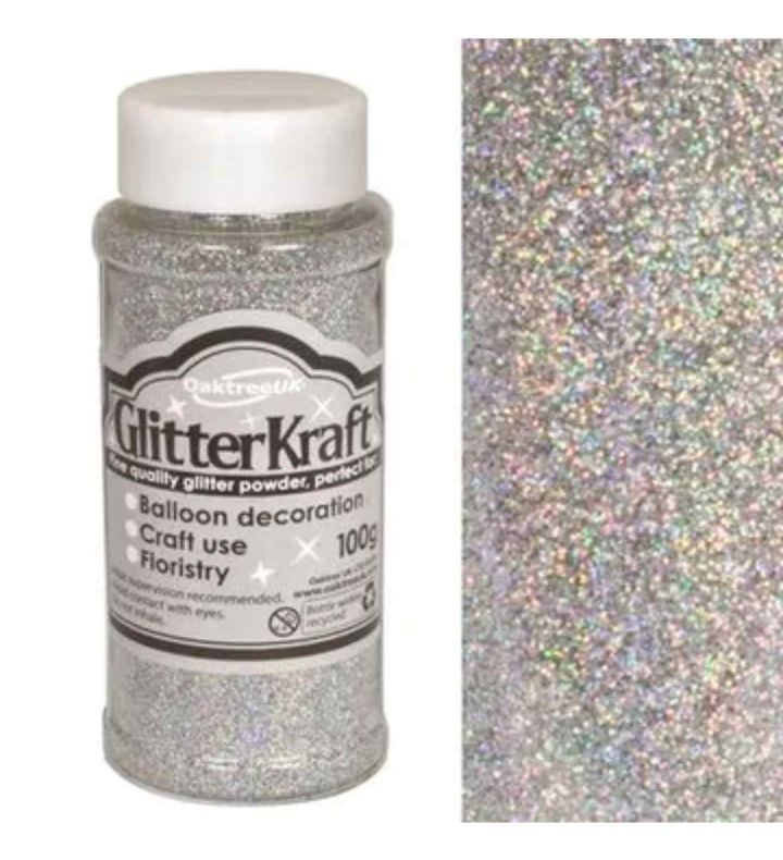 Glitter Kraft Fine Gliiter 100g - Silver