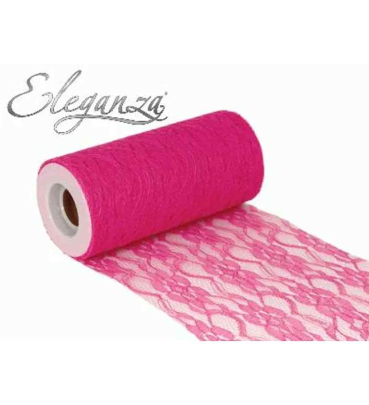 Eleganza Lace Netting Fuchsia - 6" x 10m