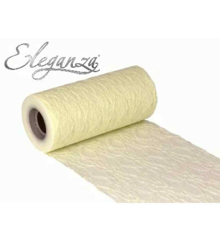 Eleganza Lace Netting Ivory - 6" x 10m