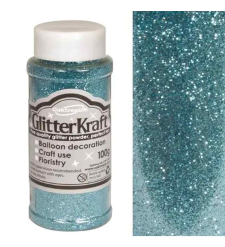 Glitter Kraft Fine Glitter 100g - Light Blue