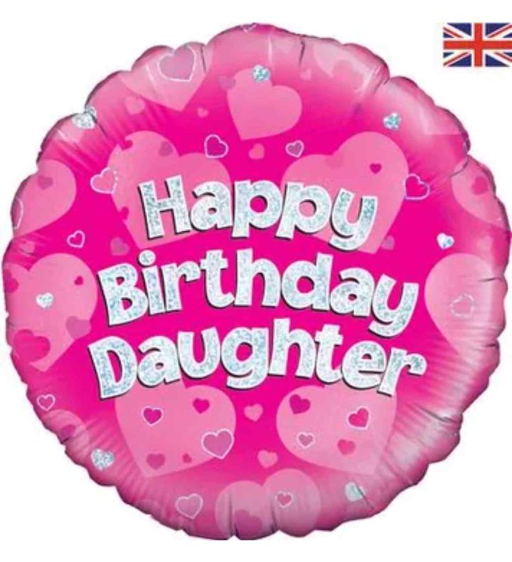 18" Oaktree Happy Birthday Daughter Pink Round