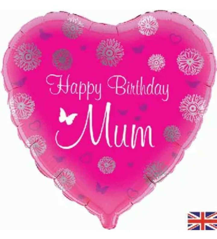 18" Oaktree Happy Birthday Mum Pink Heart