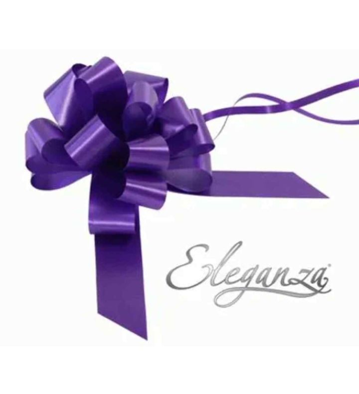 Eleganza Poly Pull Bows Purple - 30mm x 30pcs
