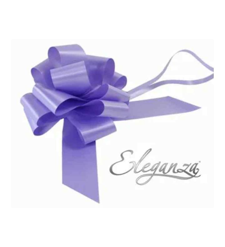 Eleganza Poly Pull Bows Lavender - 50mm x 20pcs