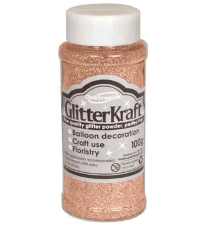 Glitter Kraft Fine Glitter 100g - Rose Gold