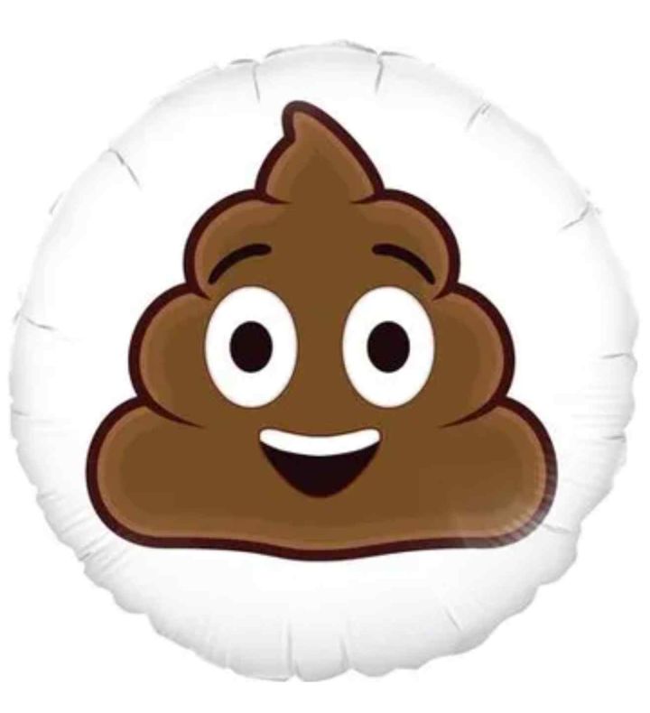 18" Oaktree Smiling Poop Emoji Round