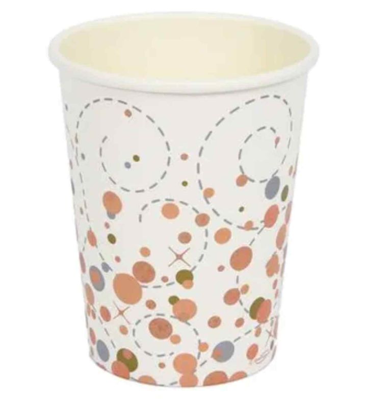 Paper Cups Sparkling Fizz Rose Gold Oaktree 266ml 8ct
