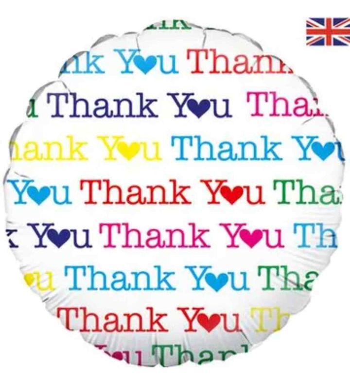 18" Oaktree Thank You Heart Foil Balloon