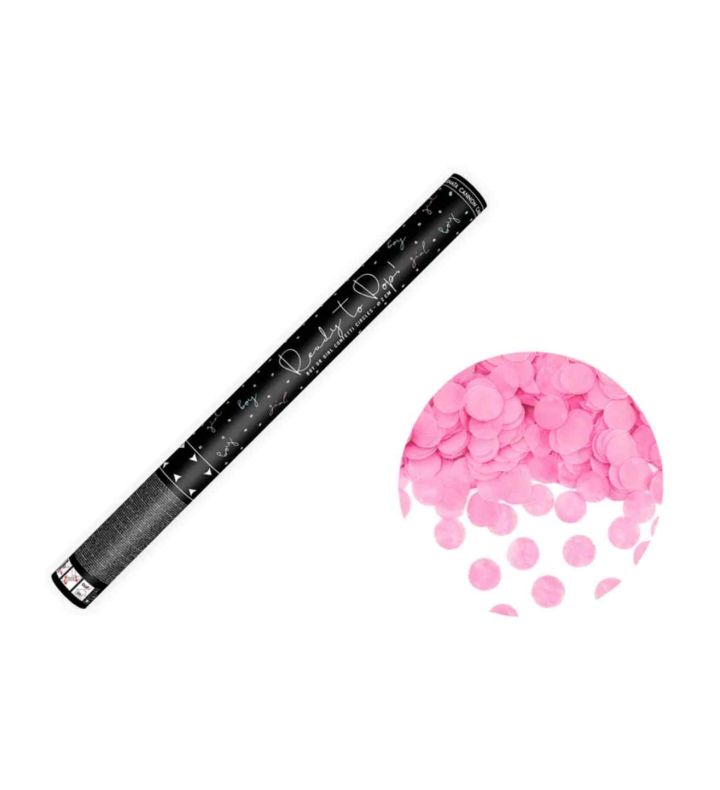 Party Deco Boy or Girl? Pink Confetti Cannon