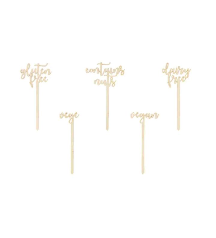 16cm Sweet Table Toppers 5 kinds, dairy free, gluteen free, vegan, vege & contains nuts