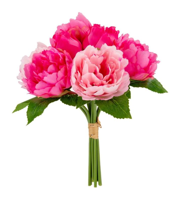 Peony Bouquet Dark Pink 36cm x 10 heads
