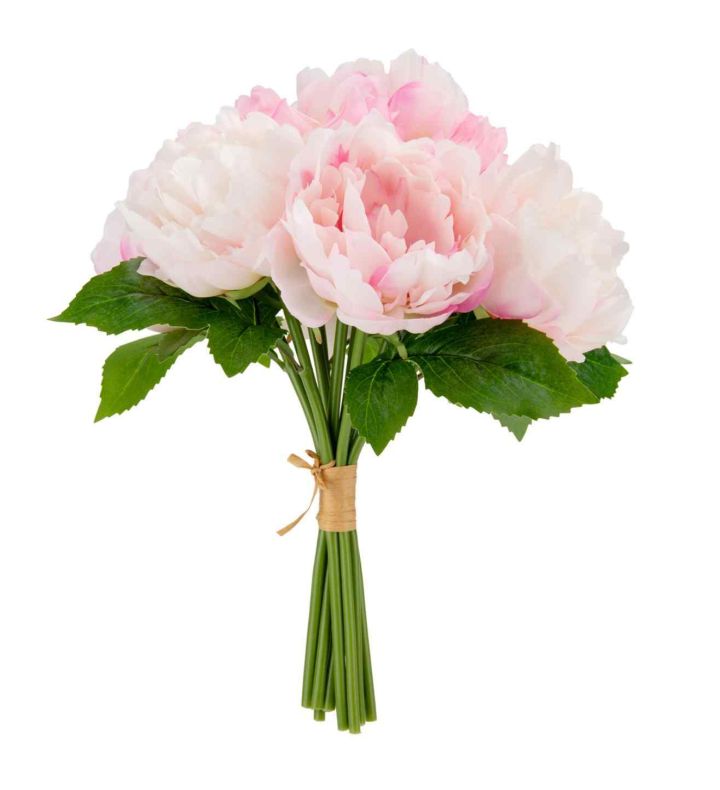 Peony Bouquet Light Pink 36cm x 10 heads