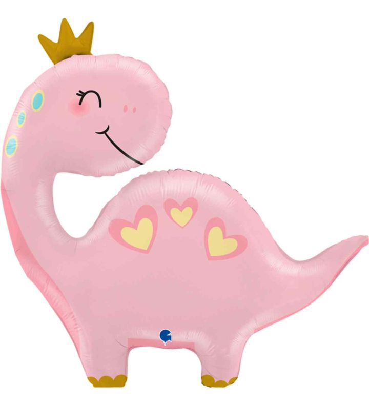 28" Pink Dino Foil Balloon