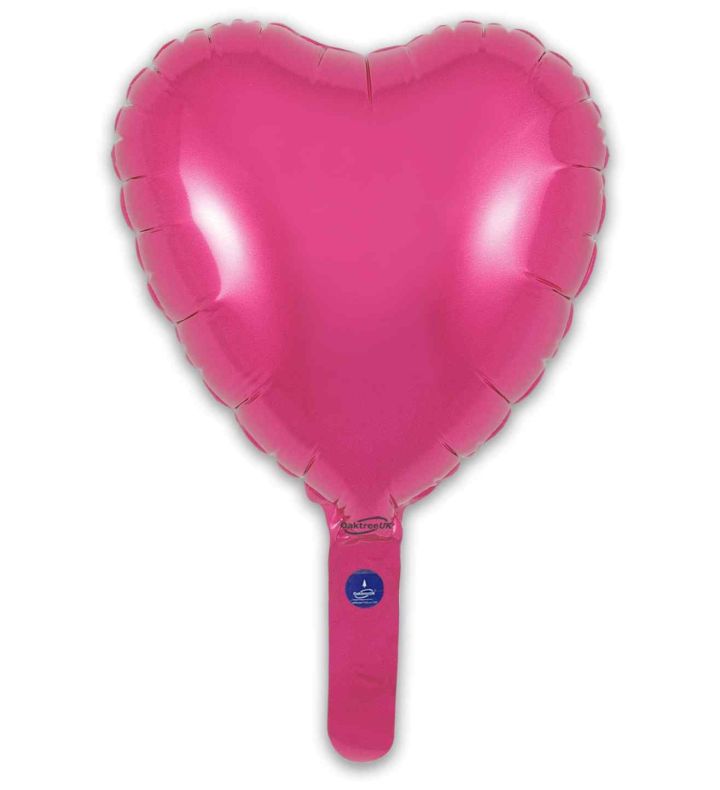 9" Oaktree Pink Heart Foil 5pcs