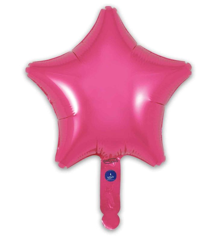 9" Oaktree Pink Star Foil 5pcs