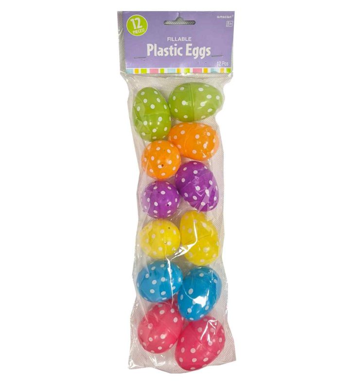 Plastic Fillable Eggs 12ct