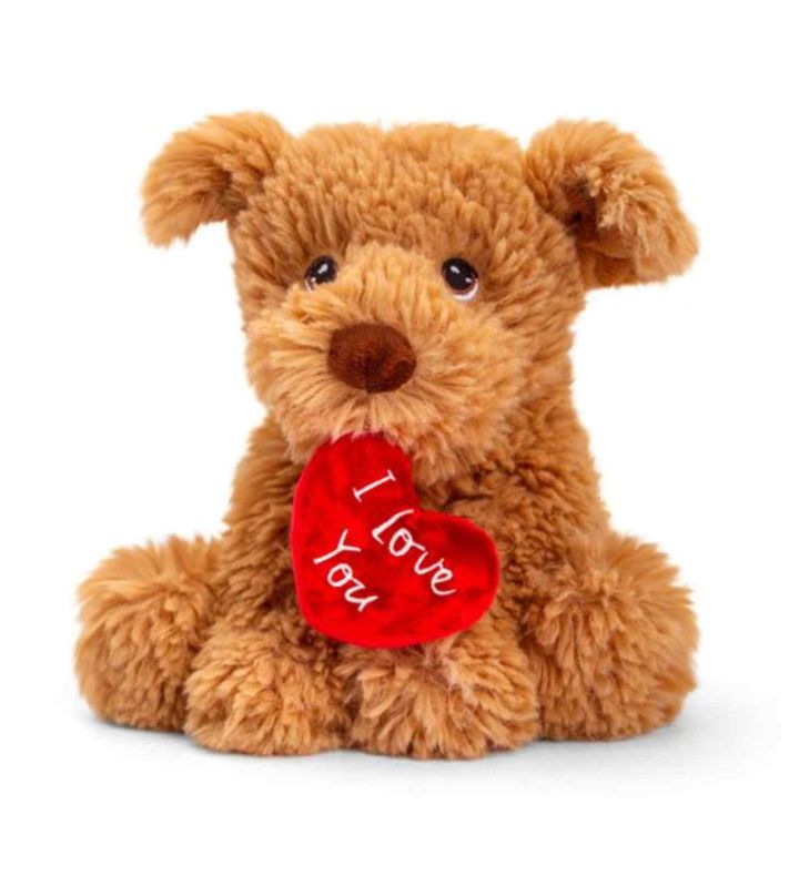 Puppy With I Love you Heart 18cm Keeleco