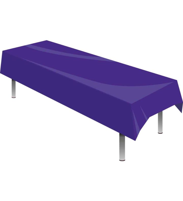 Table Cover Plastic Purple Oaktree 1.37m x 2.74m
