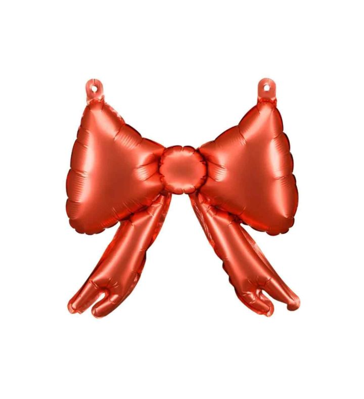 Red Bow Foil Balloon 5pc 25.5 x 25 cm