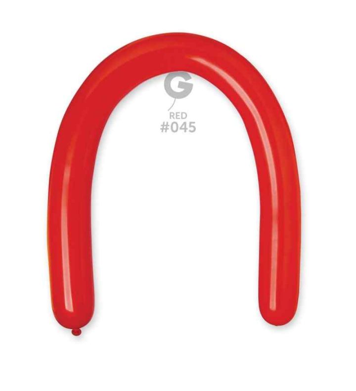3" Gemar Red Modelling Balloon 50ct