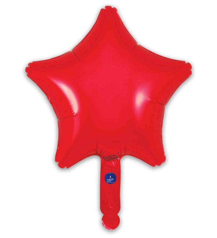 9" Oaktree Red Star Foil 5pcs
