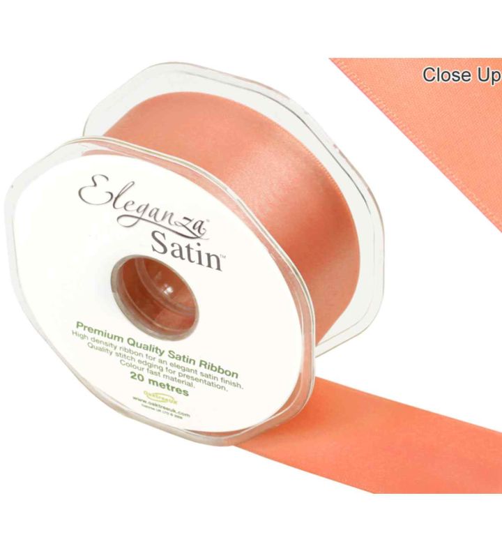Eleganza Double Faced Satin 38mm x 20m Coral