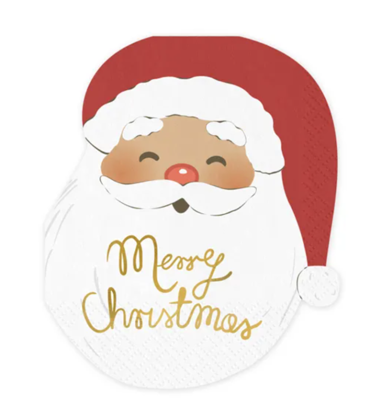 Santa Merry Christmas Napkins 12ct