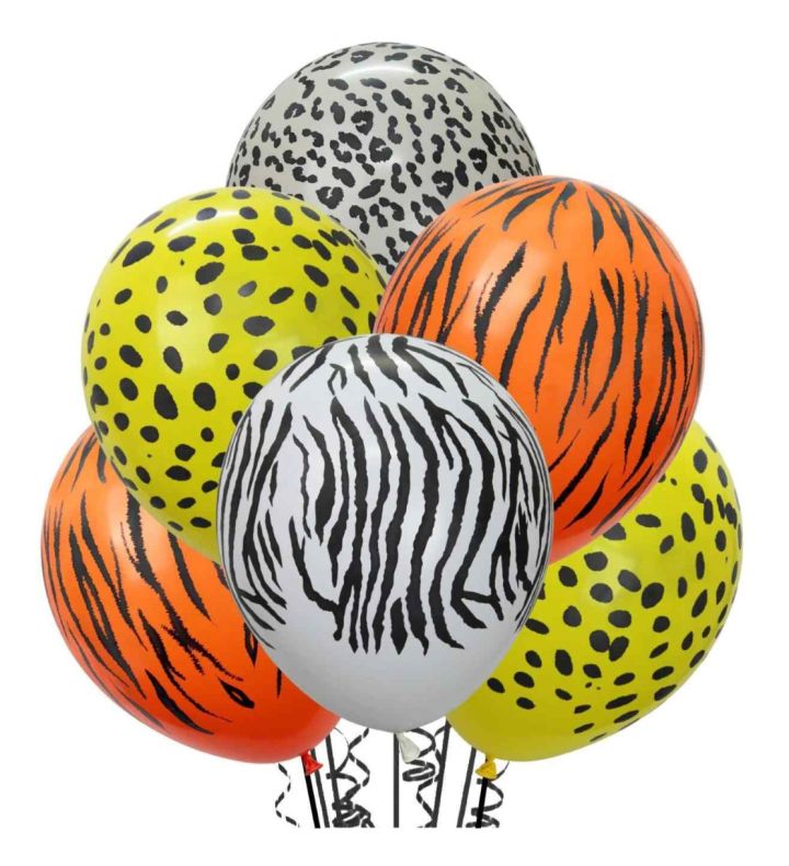 12" Sempertex Assorted All Over Jungle 000 Latex Balloons 25ct