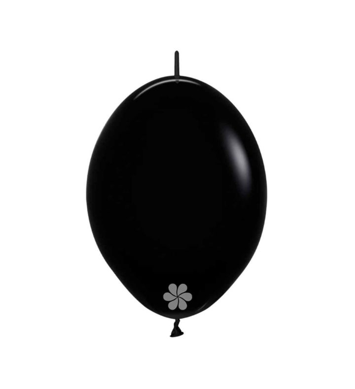 6" Sempertex Link Black 080 Latex ballons 50ct