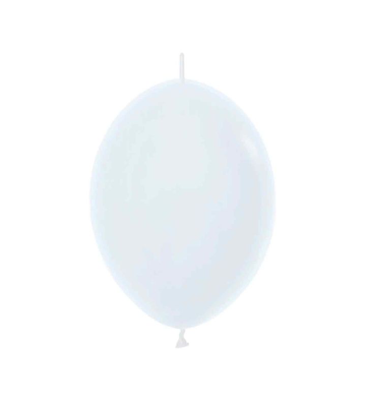 6" Sempertex Link White 005 Latex Balloons 50ct