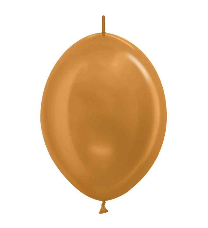 6" Sempertex Metallic Pearl Gold 570 Link Latex Balloons 100ct