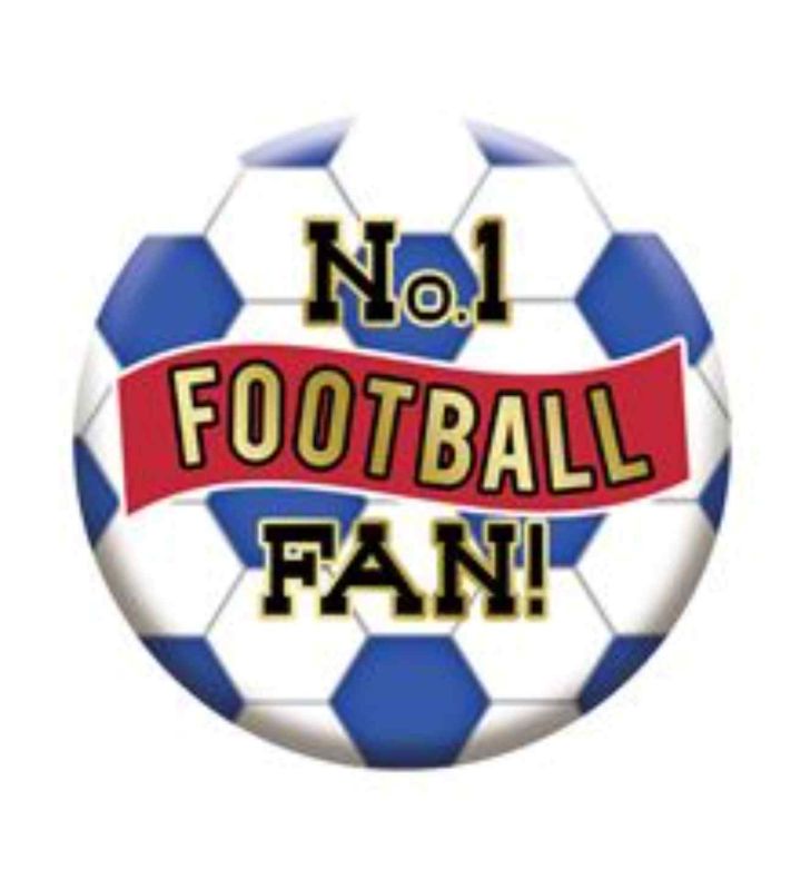 Blue and Red Football Badge 5.5cm