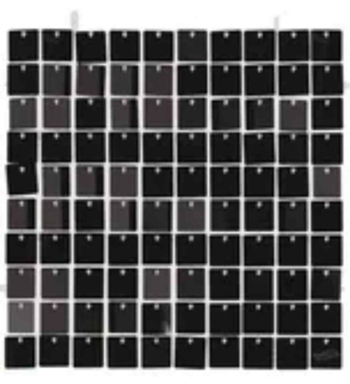 Sequin Wall Panel 30cm x 30cm Metallic Black