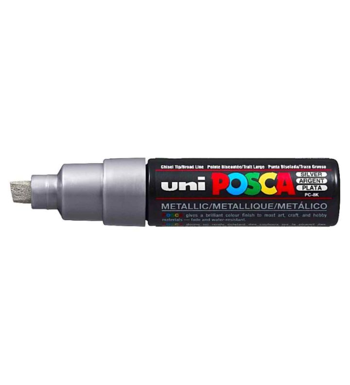 Silver POSCA Broad Chisel Tip