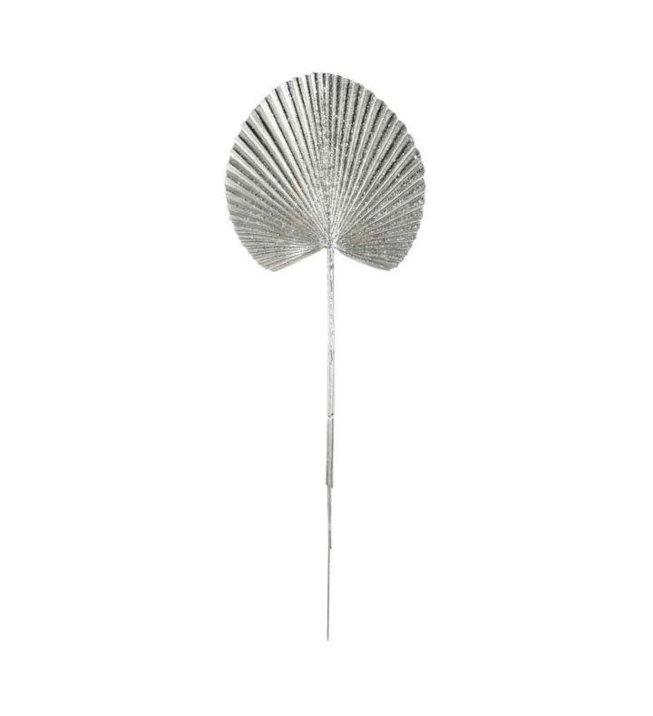 Single Glitter Palm Silver Small