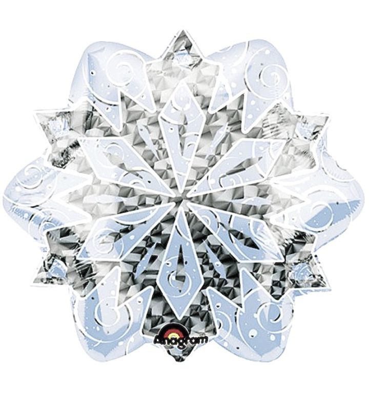 Snowflake Silver and Blue 18" Foil Balloon