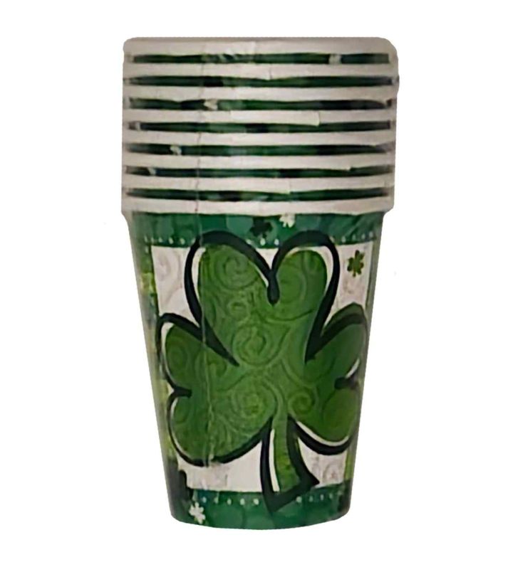 St Patricks Day Luck Cups 8pks